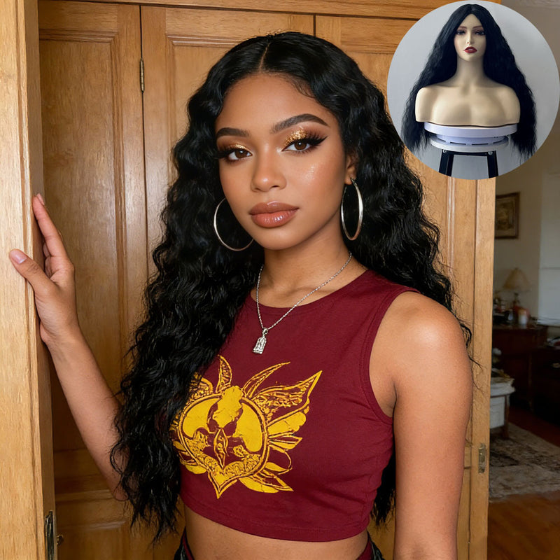 European and American Wigs Womans Long Curly Hair Small Curls Micro Curl Explosive Headgear