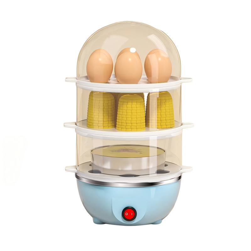 3 Tier Egg Boiler Electric Egg Cooker, Breakfast Maker With Auto Shut Off