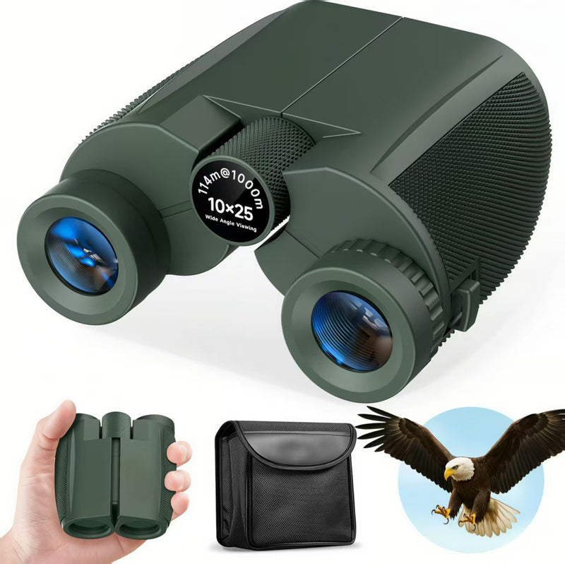 20x25 Compact Binoculars for Adults & Kids, High Power Waterproof Pocket Binoculars for Bird Watching, Hunting, Hiking, Travel