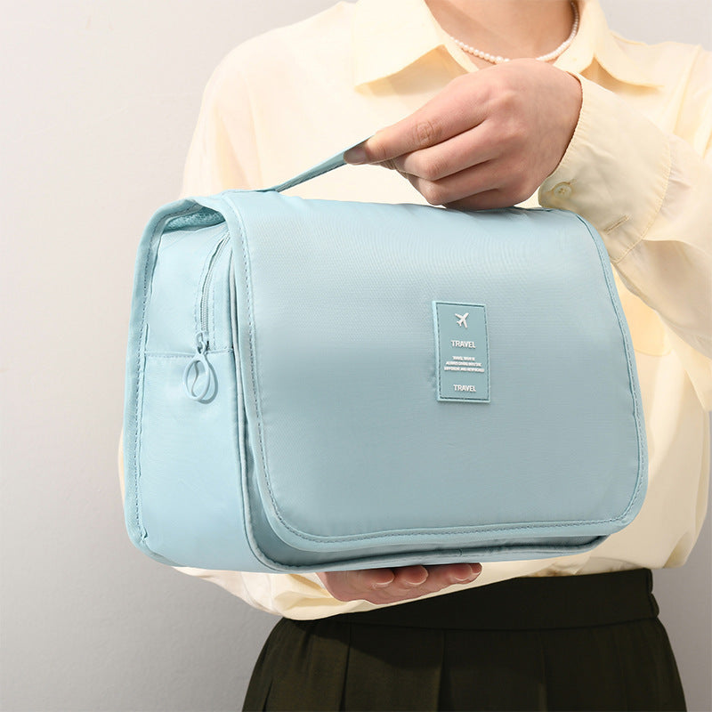 Portable Water-Resistant Hanging Toiletry Bag Travel Bags Large Capacity Polyester Travel Cosmetic Bags