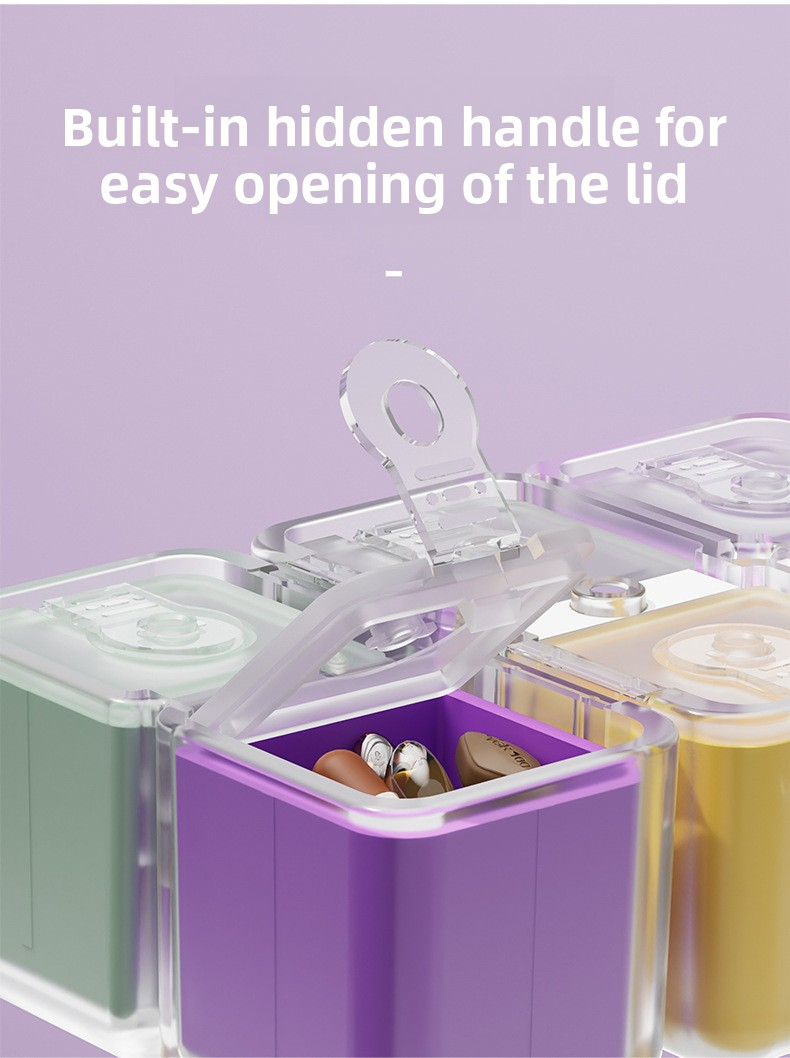Rubik's Cube Portable Packaging Storage Box, 7-Day Weekly Portable Medication Storage Box