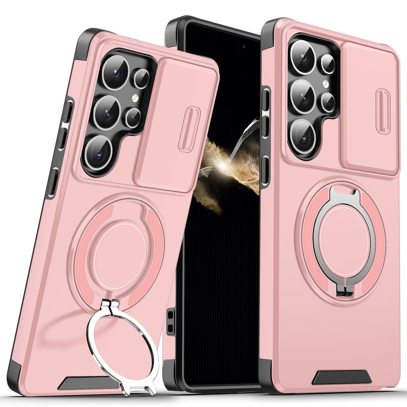 Suitable for Samsung S26 Ultra S25 phone case magnetic bracket S25 sliding window anti fall phone protective case