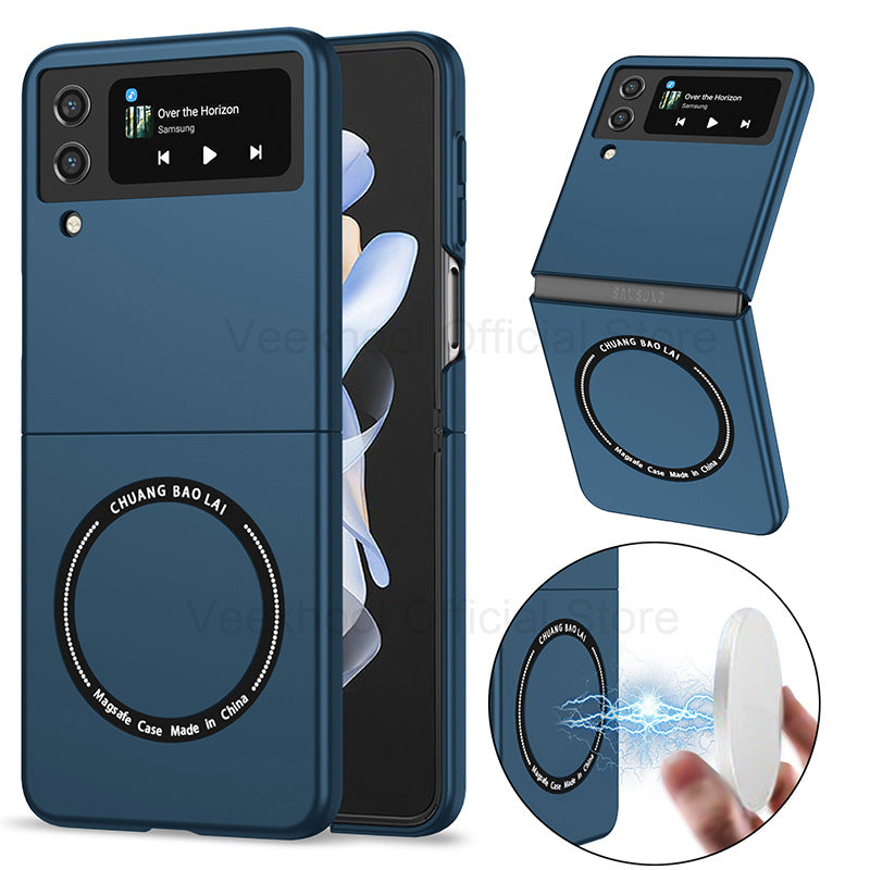 New Magnetic Matte PC Foldable Phone Case, Suitable For Samsung Galaxy Z Flip 6 Phone Case, Anti Drop And Shockproof