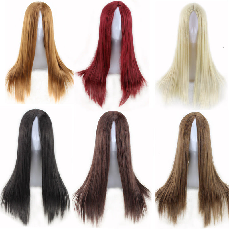 Straight Wig for Woman, 220g Synthetic Cosplay Wig - 70cm Long