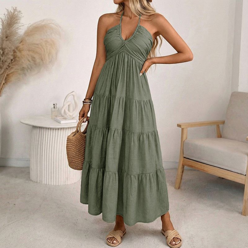 Woman Fashion Summer Dress Light Green