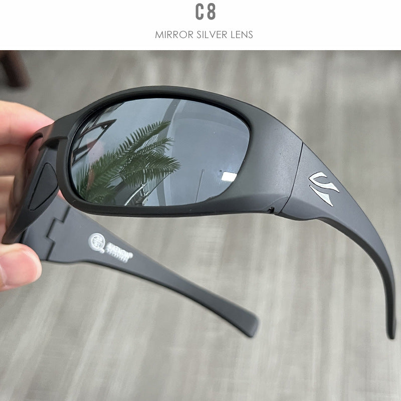 Polarized Sunglasses for Men Women, UV400 Protection Sports Sunglasses, Wrap Around Fishing Driving Cycling Sunglasses