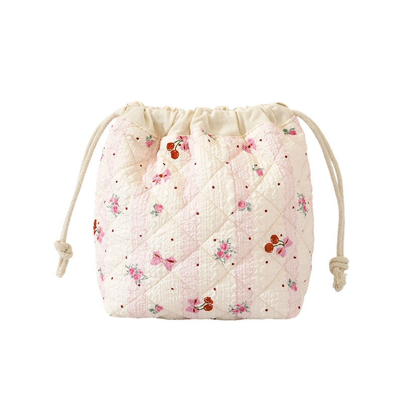 Dichos Large Capacity Simple Pattern Quilted Travel Cosmetic Bag