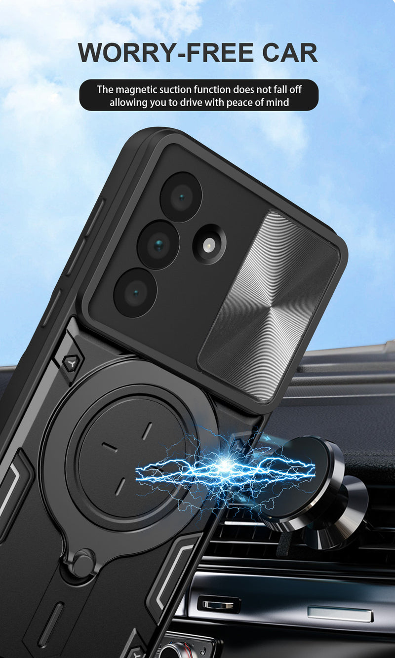 Samsung Galaxy A17 Phone Case Magnetic Suction  Sliding Window Anti Fall Protective Cover