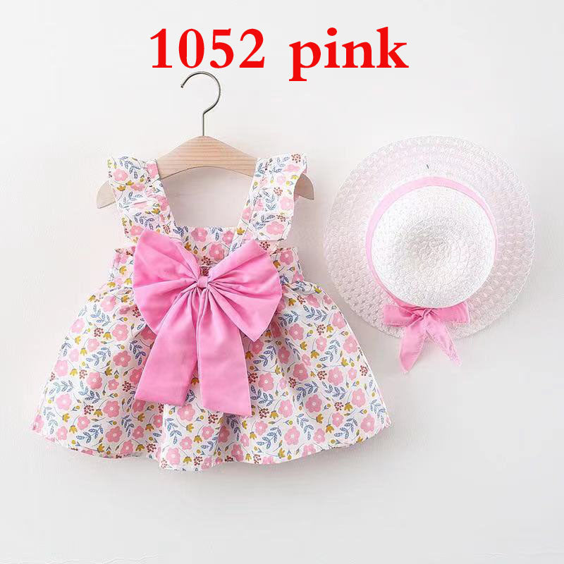 Princess camisole dress, baby cotton dress including Hat