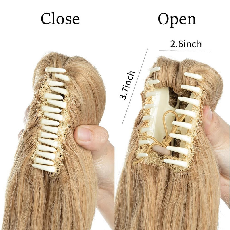 55CM - Wavy claw clip ponytail wig