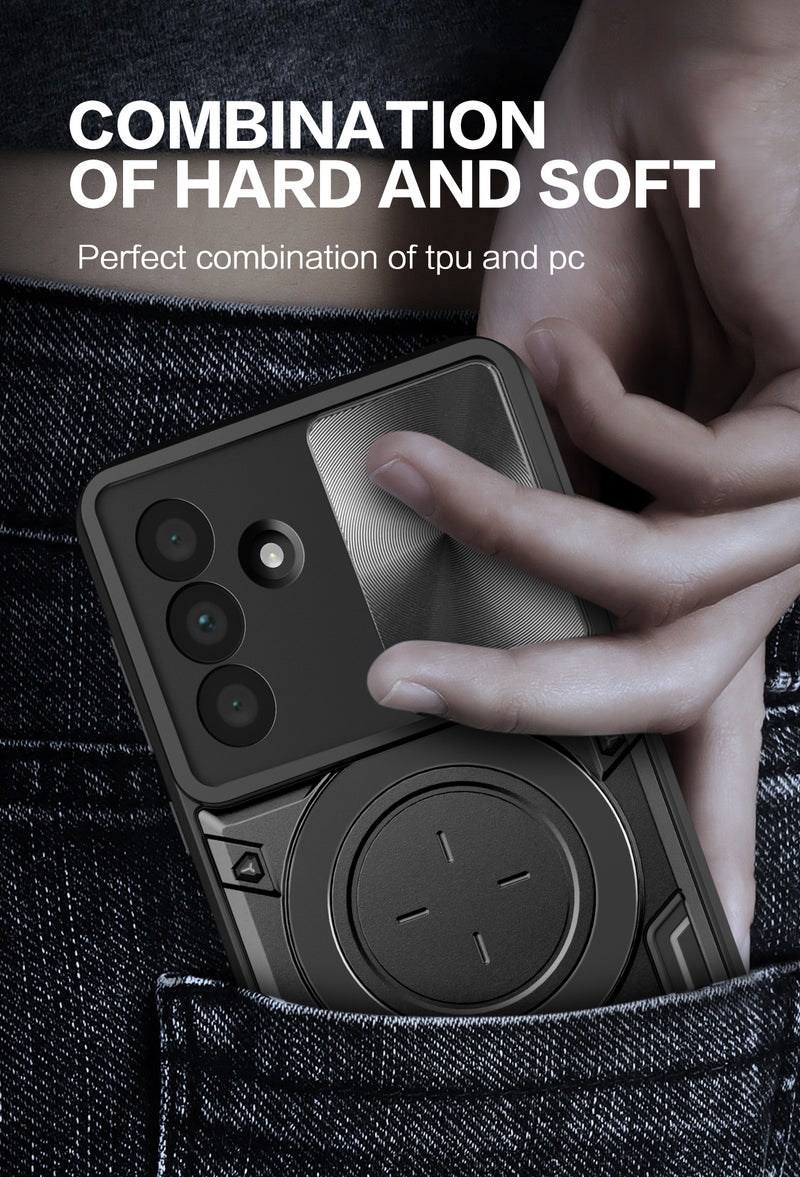 Samsung Galaxy A06 Phone Case Magnetic Sliding Window Anti Drop And Shockproof Protective Cover