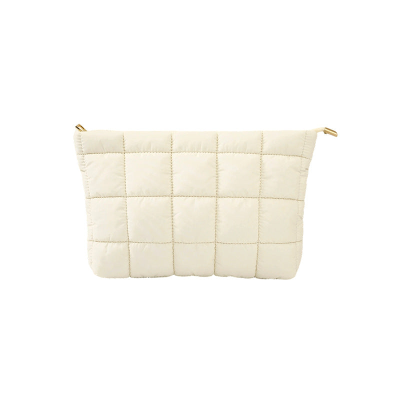 Personalized soft travel fashionable makeup bag with zipper