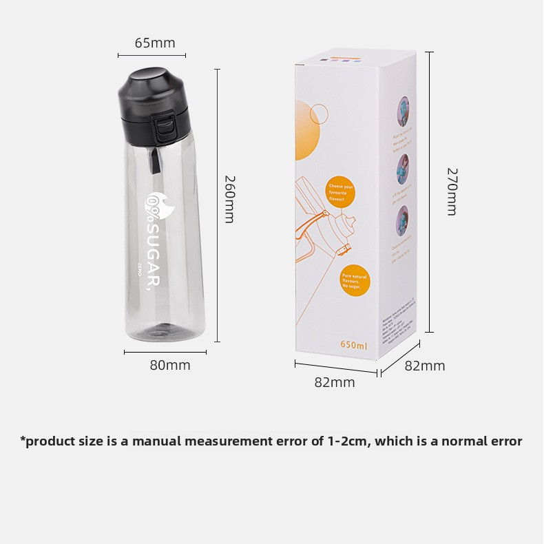 Fruit flavor, creative straw, playful water cup, heat-resistant fragrance cup 650ml