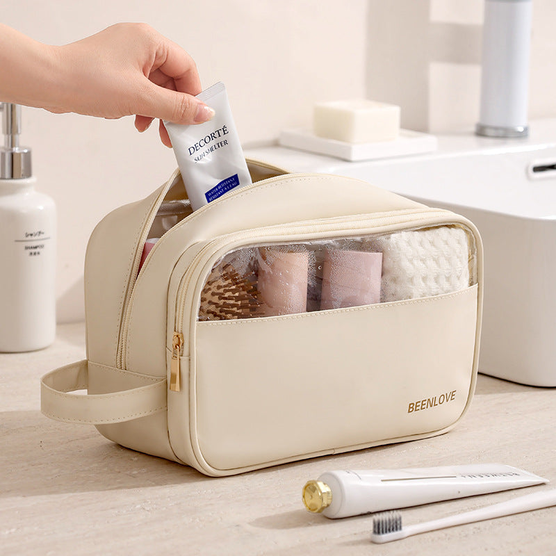 New Naisi Handheld Wet and Dry Wash Bag Makeup Bag Large Capacity Travel Divided Wash Bag