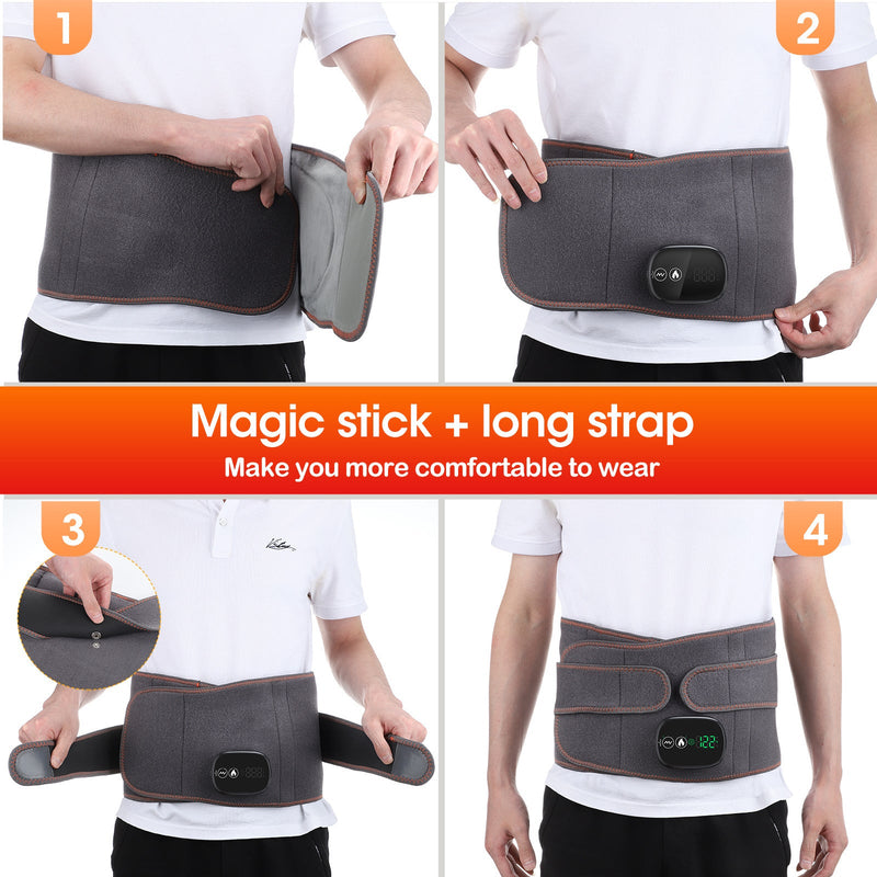 Adjustable Hot Compress Lumbar Massage Belt for Lower Back Pain Relieve