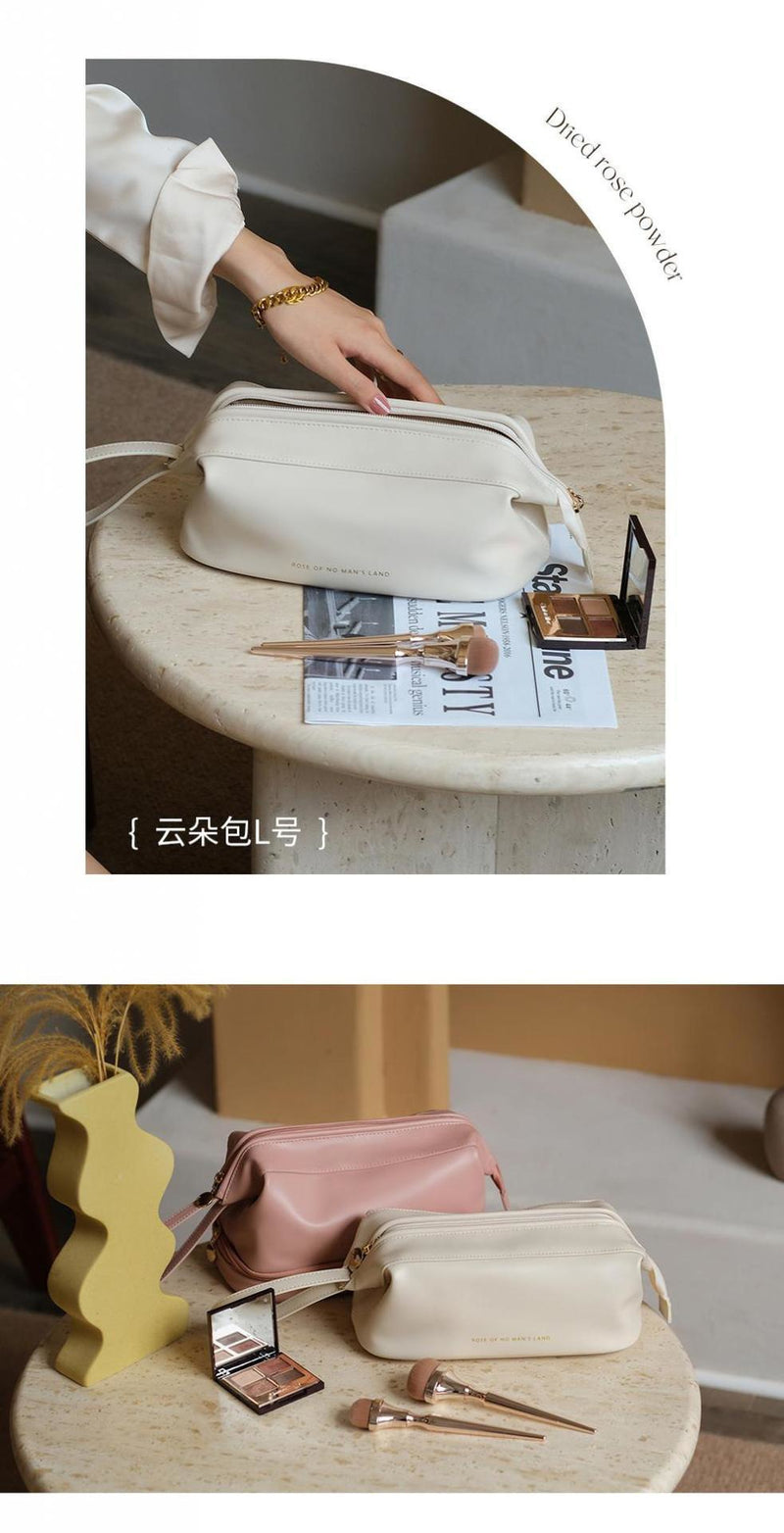 Double Makeup Bag Large Capacity High Appearance Level Portable Convenient Toiletry Bag Travel Makeup Brush Makeup Storage Bag