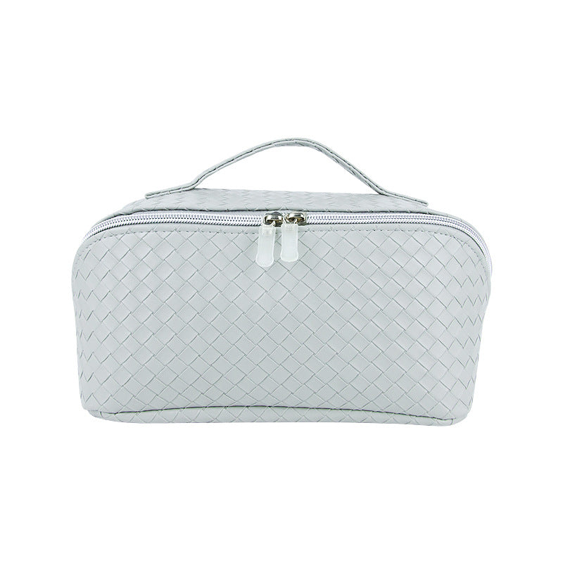 Style Fashionable Large-capacity Textured PU Leather Woven-pattern