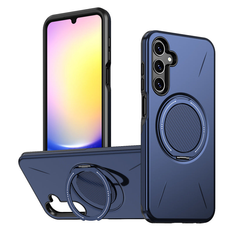 Samsung Galaxy A15 A25 A26 A14 Phone Case F17 A05 S A16 A27 Rotating Bracket Car Magnetic Anti Drop Protective Cover
