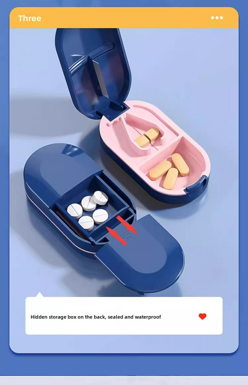 Mini medicine slicer, dispenser, portable medicine storage box