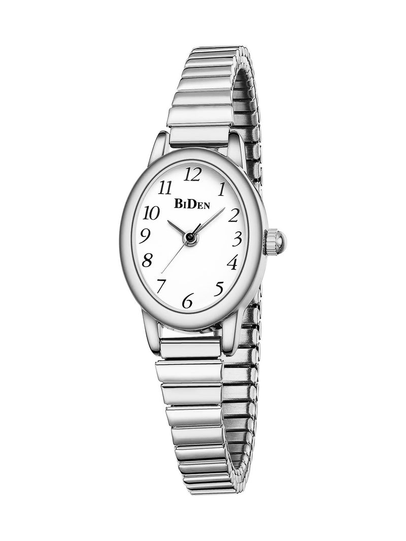Biden Gold Womans Wrist Watch, 3ATM Waterproof Elastic Band Analog Quartz Watch for Ladies