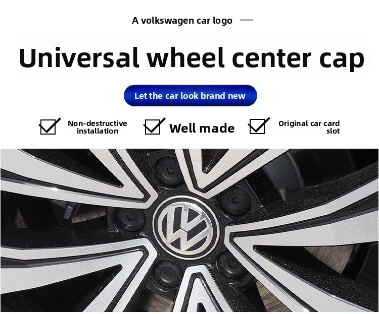 Suitable for Volkswagen wheel hub cover standard 65mm 56mm wheel center cover tire car logo car modification wheel cover