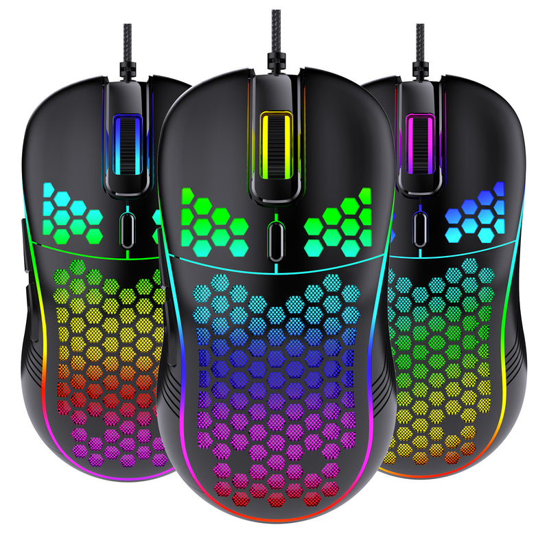 Honeycomb RGB Backlit Wired Gaming Mouse