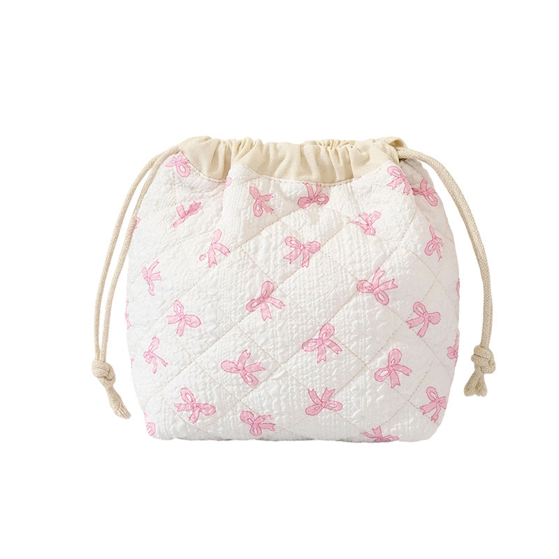 Dichos Large Capacity Simple Pattern Quilted Travel Cosmetic Bag
