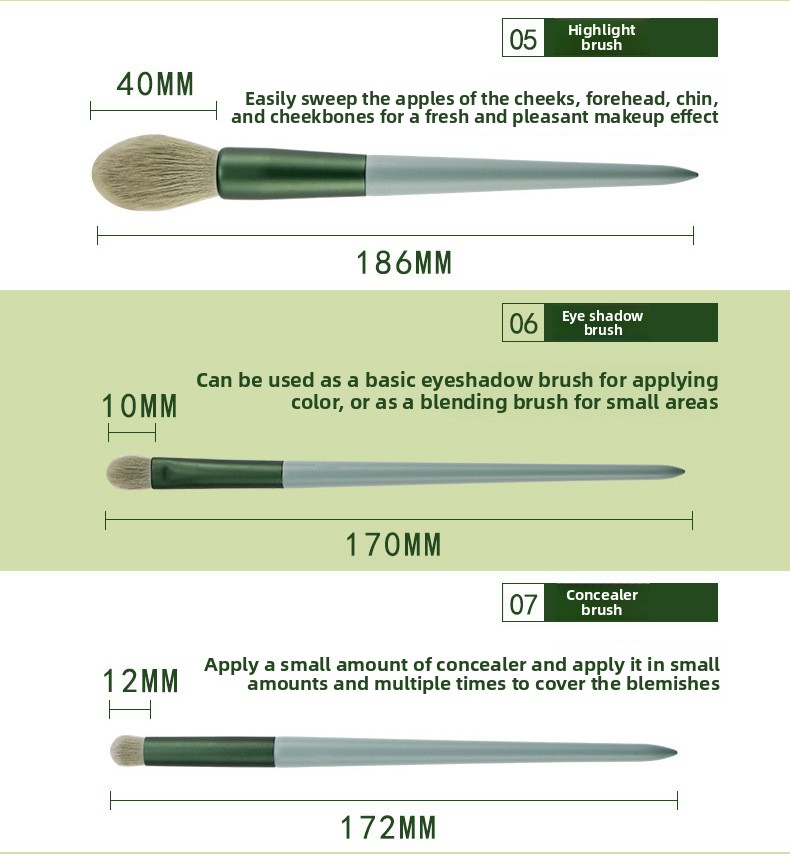 Makeup Brush Set Soft Hair eye shadow Brush Powder Brush powder blusher Brush concealer Brush Portable Makeup Brush Bag