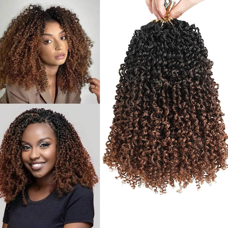 Wave shaped synthetic heat-resistant wig with bangs - 12 inches