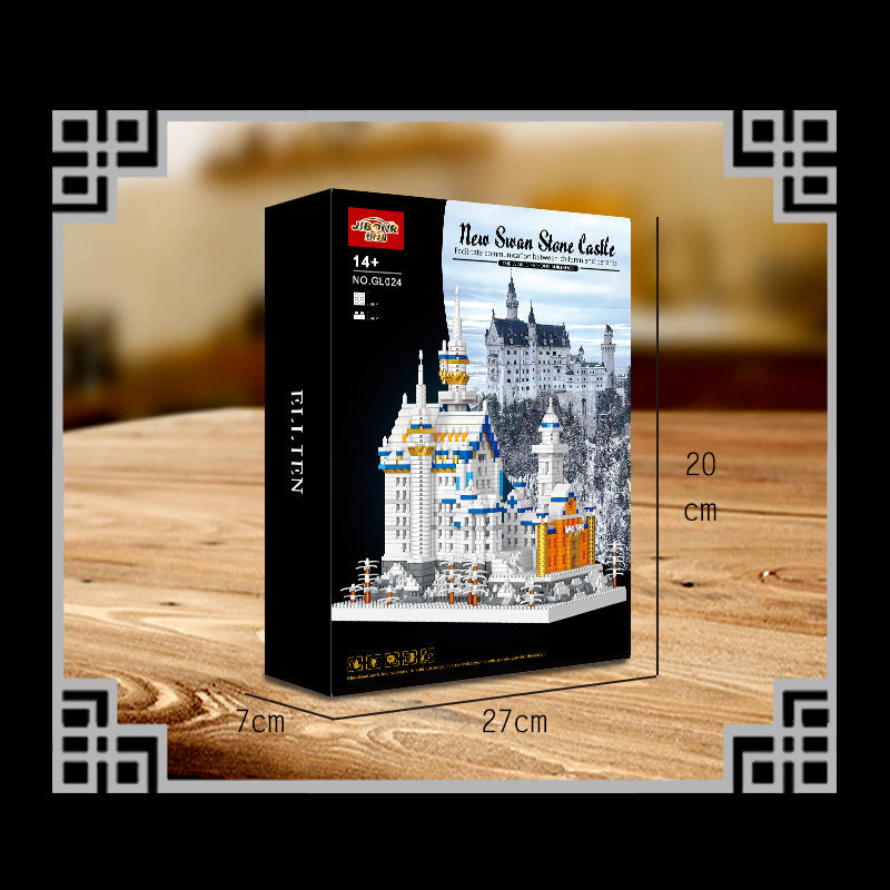 4200Pcs Neuschwanstein Castle Micro Building Blocks Set, World Famous Architecture Mini Bricks Model