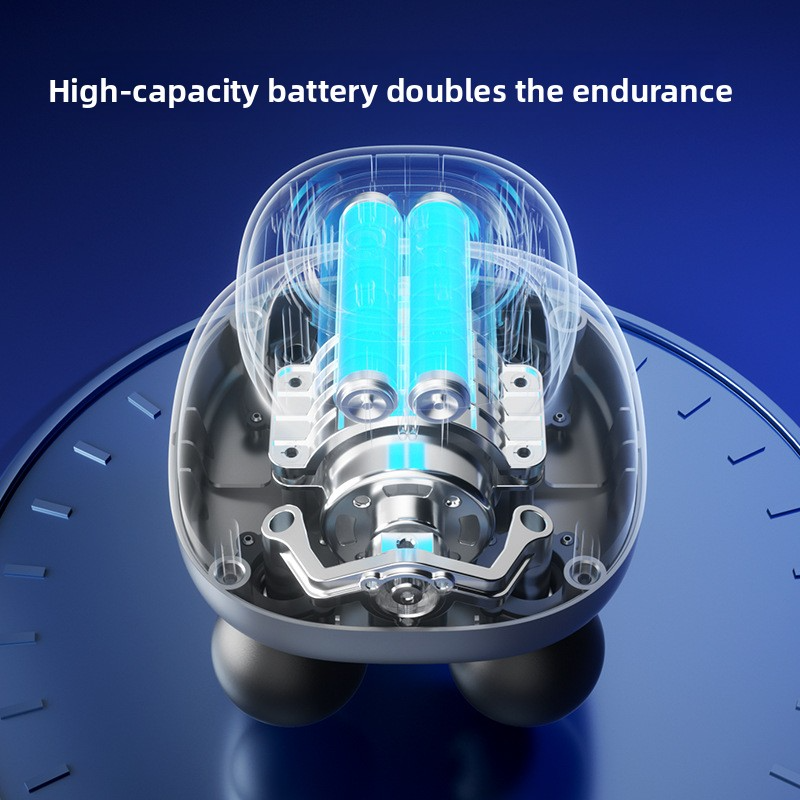 Four head fascia gun massager mini professional strong earthquake relaxation massage gun LCD display high-frequency vibration gun