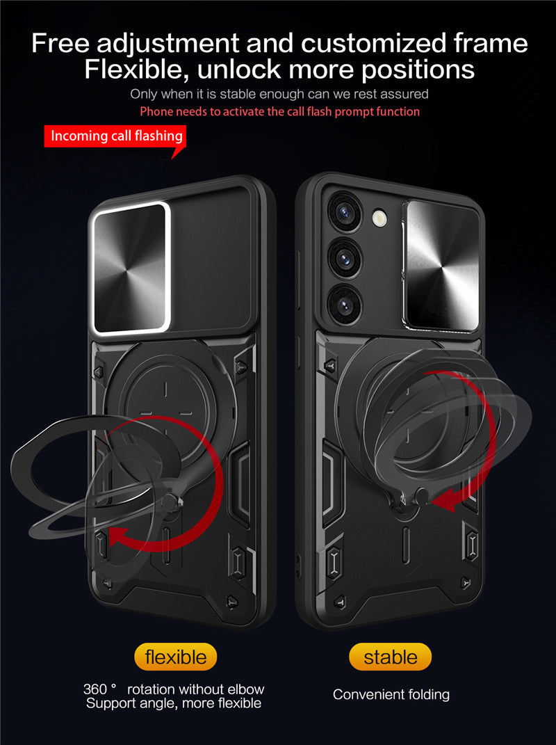 Samsung Galaxy S25 Fe Phone Case Magnetic Suction  Sliding Window Anti Fall Protective Cover