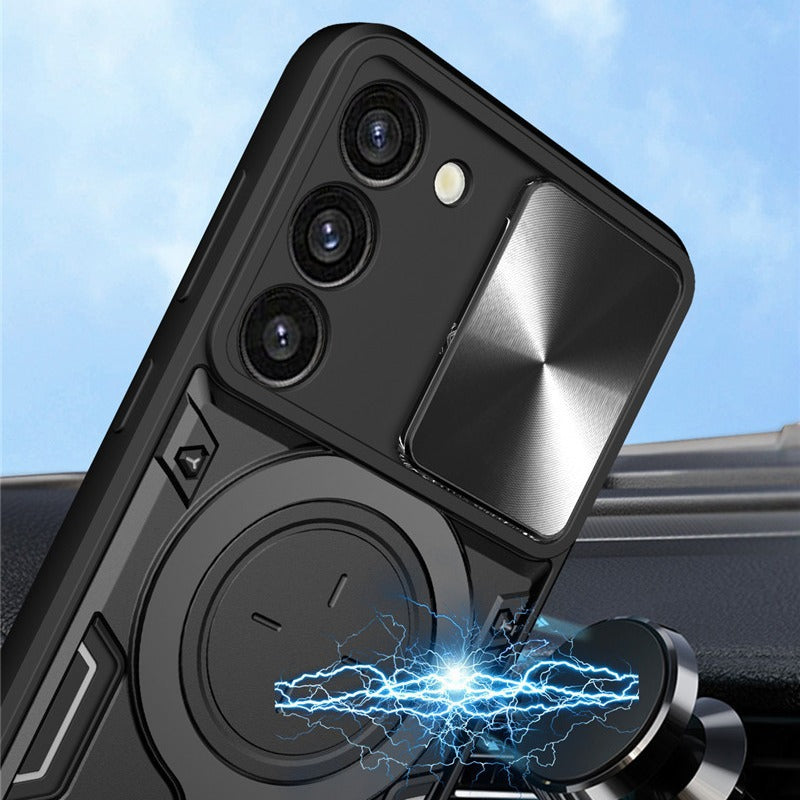 Samsung Galaxy S26 Plus  Phone Case Magnetic Suction Sliding Window Anti Fall Protective Cover