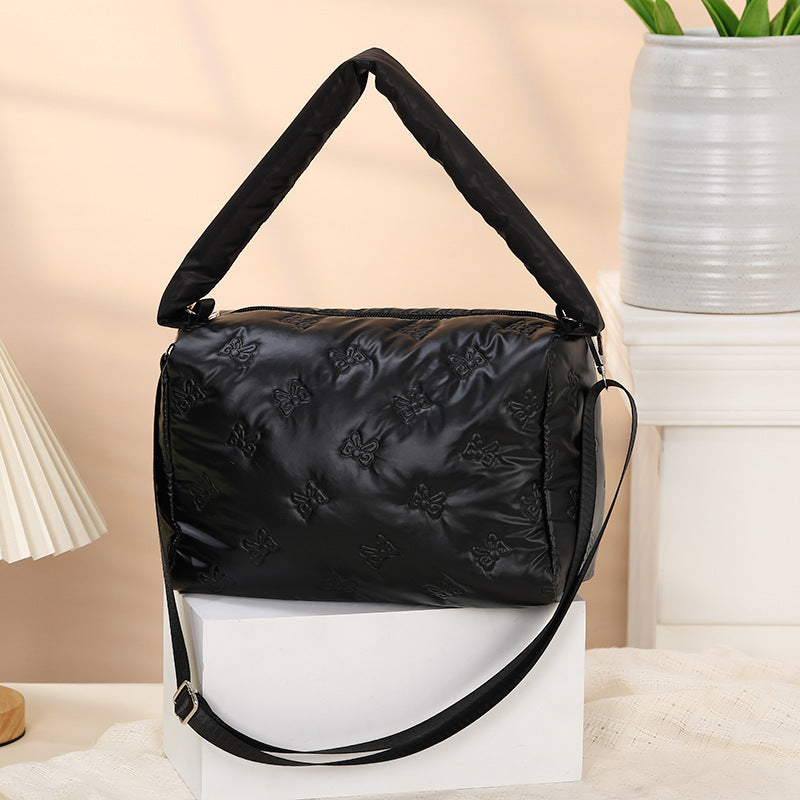 High Quality Personalized Woman Embroidery Bow-Tie Summer Zipper Single Waterproof Cosmetic Bag Luxury Travel Makeup Brush
