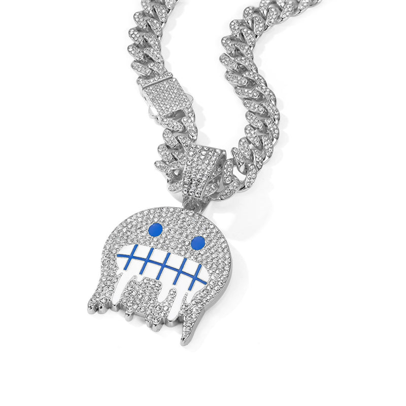 Euro-American style hip-hop long necklace accessories for men, alloy full diamond pendant, Miami street rap jewelry