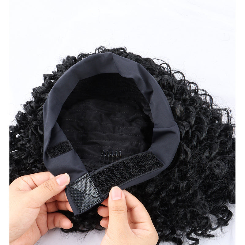 European and American-style Mall Curly Headband with Hair Cover