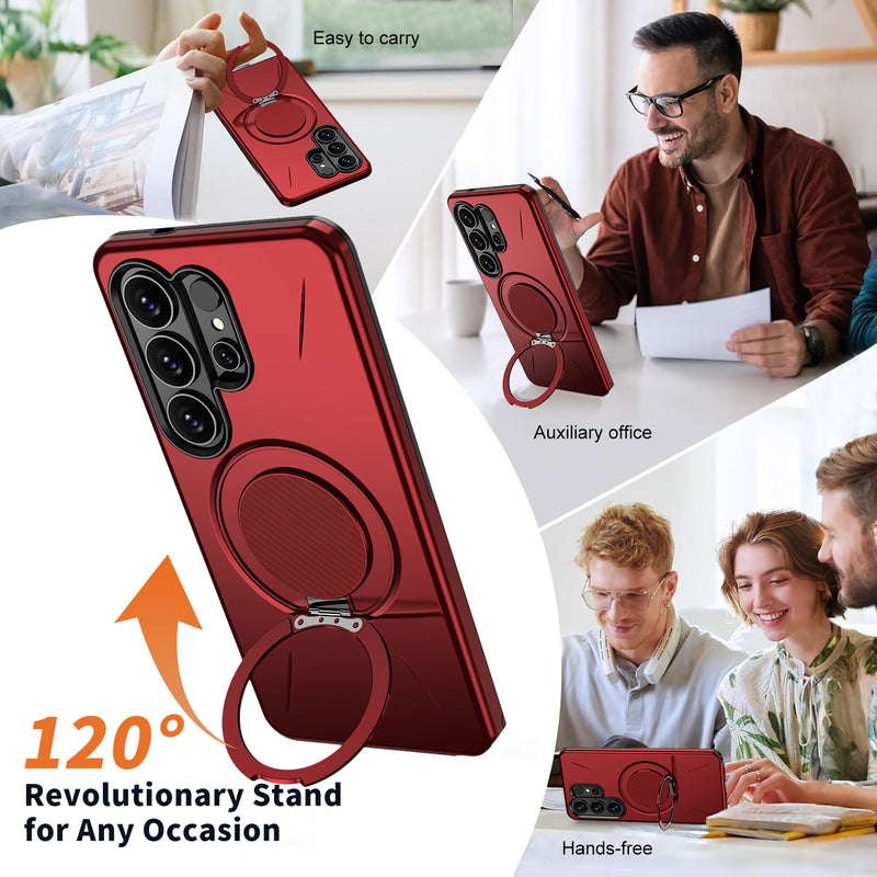 Super Magnetic PC TPU Anti Drop And Shockproof Protective Case For Samsung Galaxy S26 Ultra Plus Phone Holder