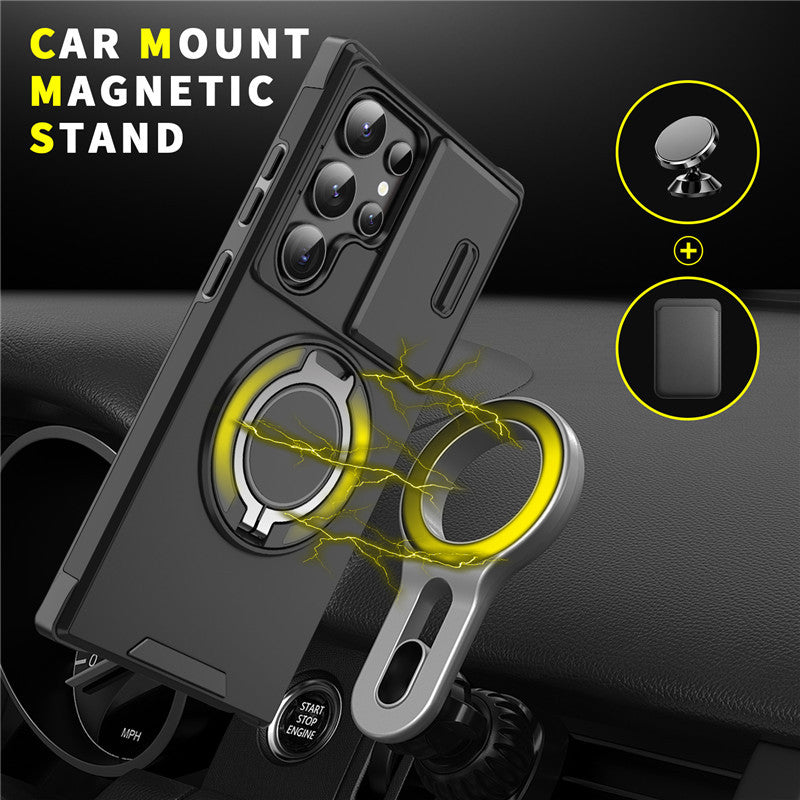 Slide Window Lens Protection Magnetic Ring for Samsung Galaxy S26 Ultra Armor case