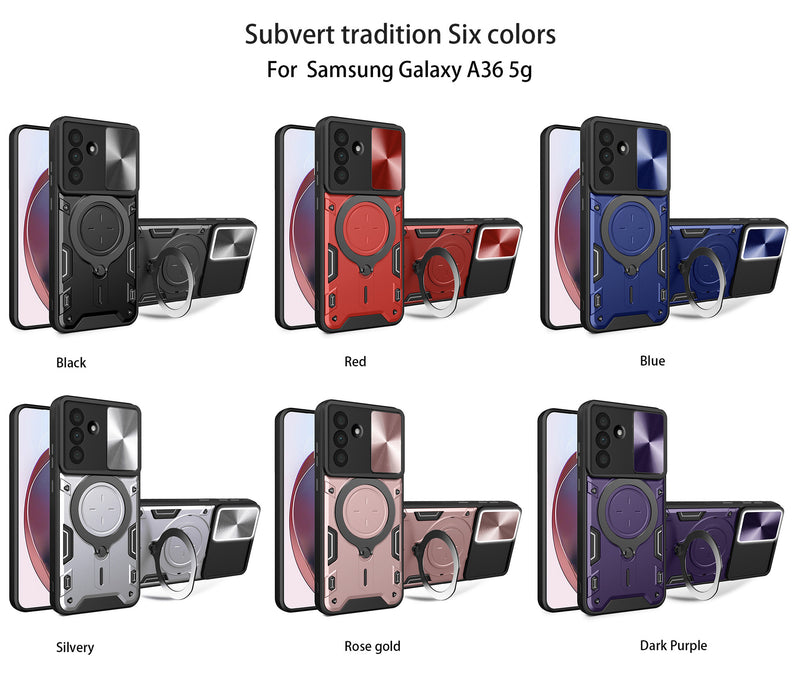 Samsung Galaxy A14 Phone Case Magnetic Sliding Window Anti Drop And Shockproof Protective Cover