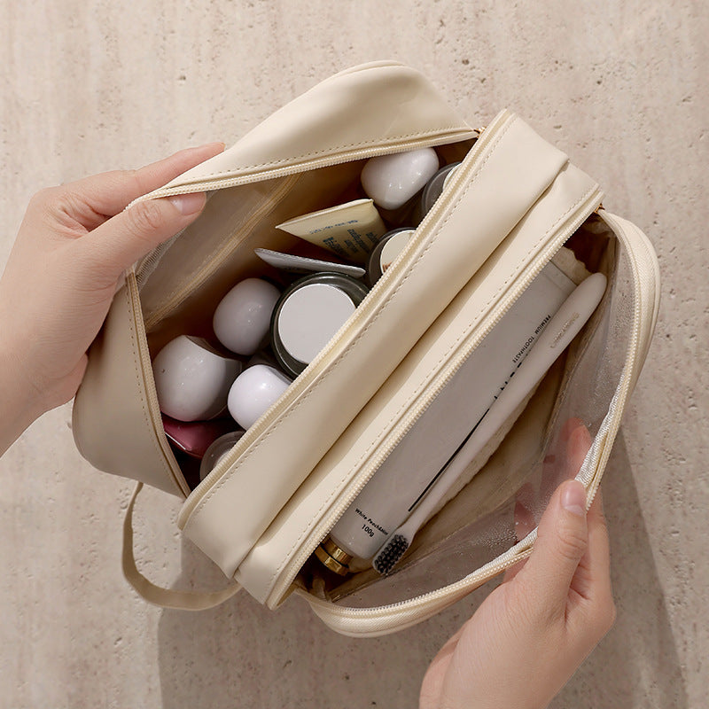 New Naisi Handheld Wet and Dry Wash Bag Makeup Bag Large Capacity Travel Divided Wash Bag