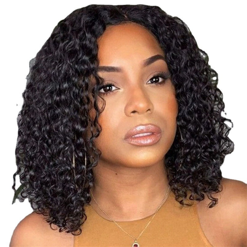 African-style Curly Afro Wig, Voluminous Synthetic Hairpiece