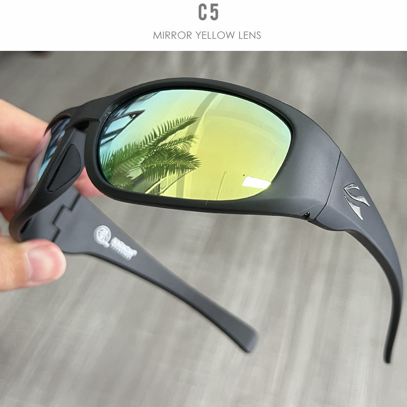Polarized Sunglasses for Men Women, UV400 Protection Sports Sunglasses, Wrap Around Fishing Driving Cycling Sunglasses