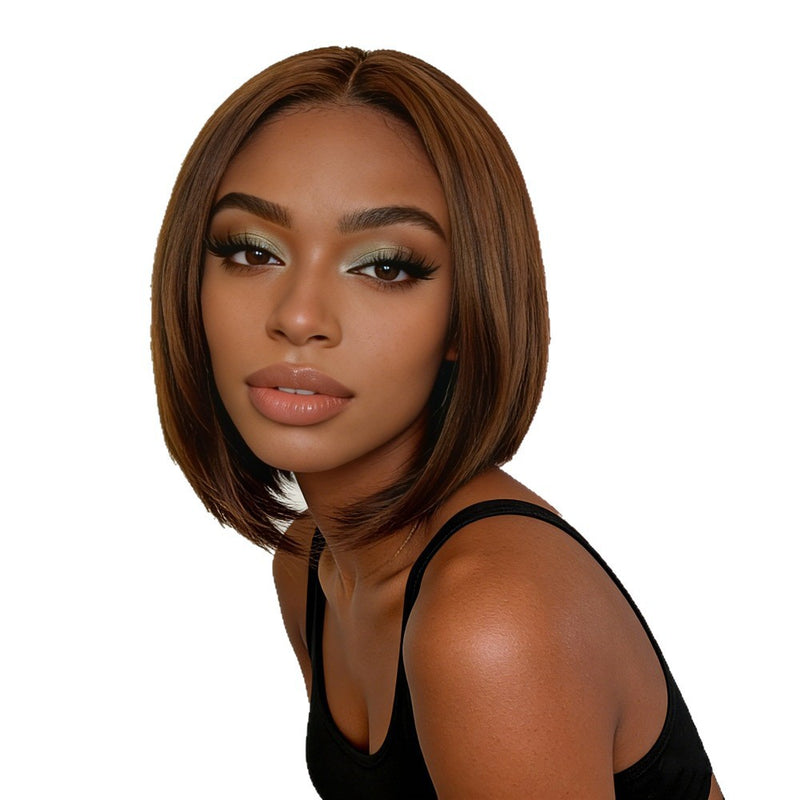 Womans Centre-parted, Straight Bob Wig