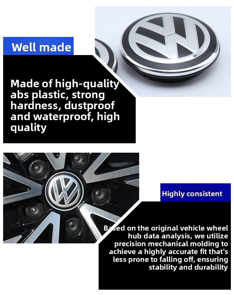 Suitable for Volkswagen wheel hub cover standard 65mm 56mm wheel center cover tire car logo car modification wheel cover