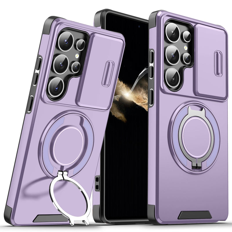 Suitable for Samsung S26 Ultra S25 phone case magnetic bracket S25 sliding window anti fall phone protective case