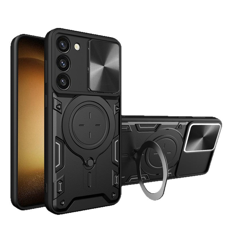 Samsung Galaxy S24 Fe Phone Case Magnetic Suction  Sliding Window Anti Fall Protective Cover