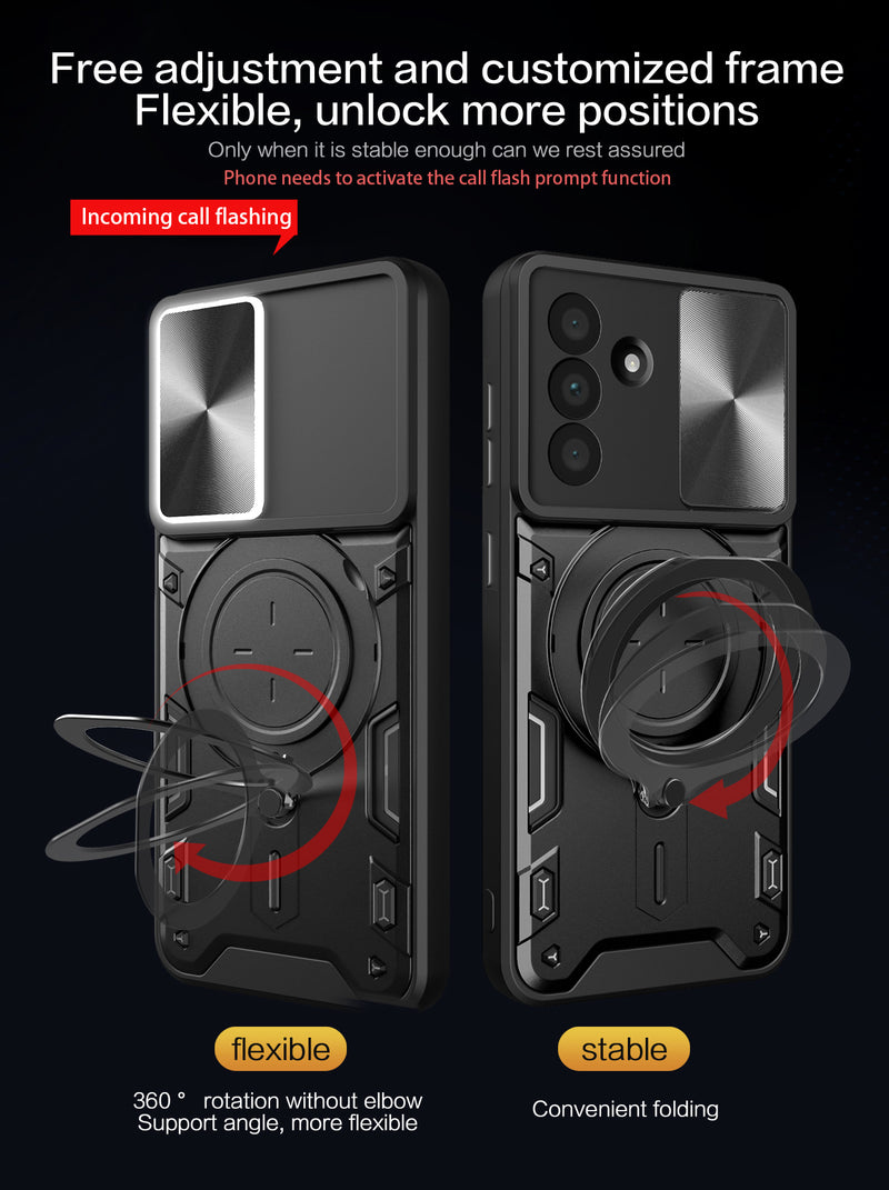 Samsung Galaxy A57 Phone Case Magnetic Suction  Sliding Window Anti Fall Protective Cover