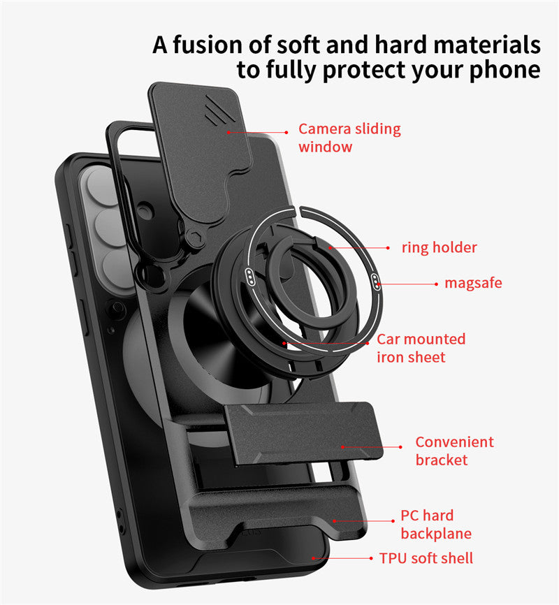 Samsung A57 A56 A55 A54 Rotating Stand Phone Case A37 A17 A07 Anti Drop Protective Cover
