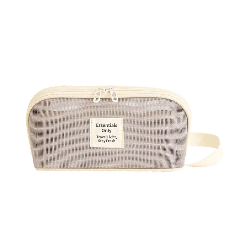 New Fashion Hollow Out Partitioned Zipper Mesh Makeup Bag
