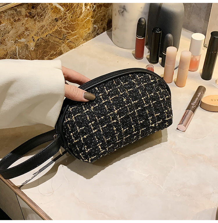 Fashion  Makeup Bag Convenient Large Capacity Simple Portable Canvas Cosmetic Bag